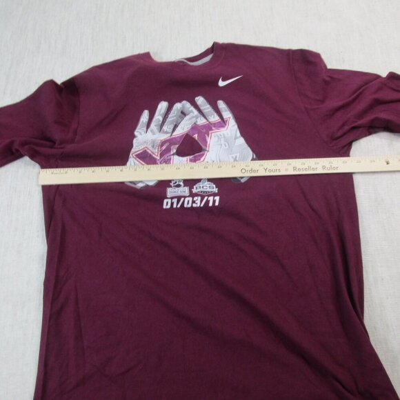 Texas State Bobcats Shirt Men XL Burgundy Nike NCAA Football Sports Standard Fit - Picture 8 of 9